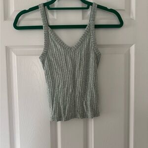 Seagram or mint green Ribbed Knit Women's Top